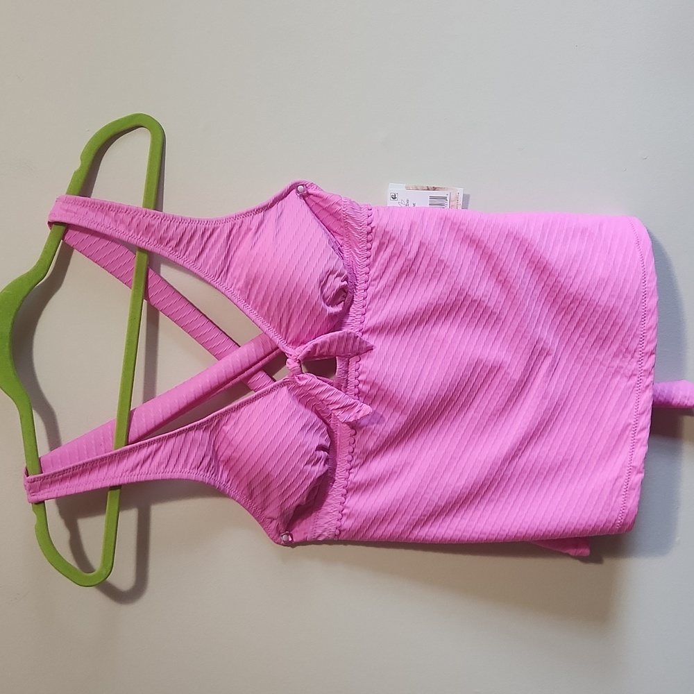 NWT Jessica Simpson Tankini Top Large(10)